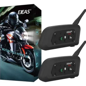combo 2 Intercomunicadores V6pro+ para casco de moto Bluetooth Ejeas